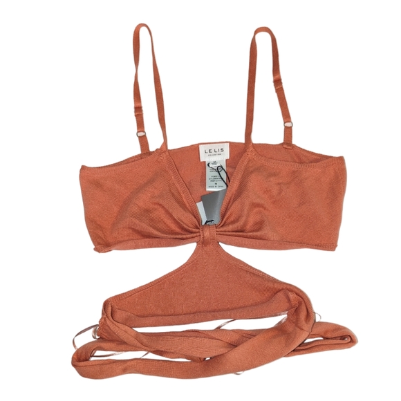 NWT Le Lis Wrap Bra Top Medium - Picture 1 of 4